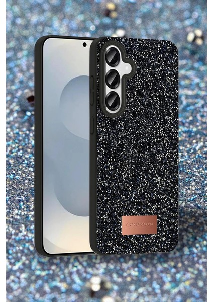 Onegif Samsung Galaxy S25 Bright Simli Kapak - Siyah