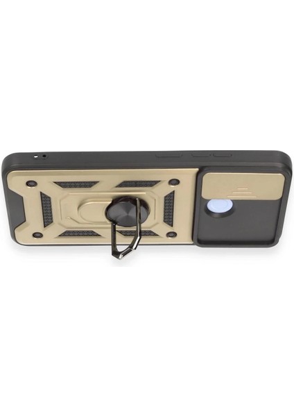 Newface Xiaomi Redmi 12C Kılıf Pars Lens Yüzüklü Silikon - Gold modelleri