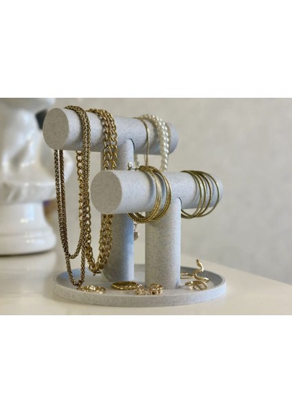 Şık ve Modern Çok Amaçlı Mücevher Sergileme Standı, Beyaz Renkli ve Kullanışlı fiyatları