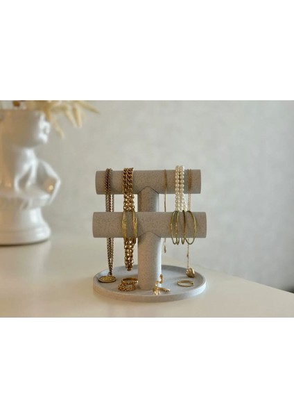 Şık ve Modern Çok Amaçlı Mücevher Sergileme Standı, Beyaz Renkli ve Kullanışlı modelleri