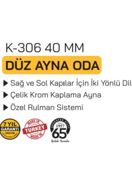 40MM Düz Ayna Oda Kapı Kilidi, Güçlü ve Güvenli Kullanım Için Tasarlandı fiyatları