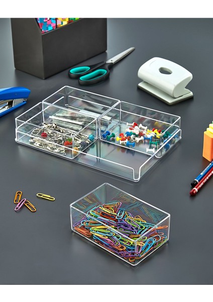 Turuncu 4 Bölmeli Kristal Organizer, Şık ve Pratik Düzenleyici fiyatları