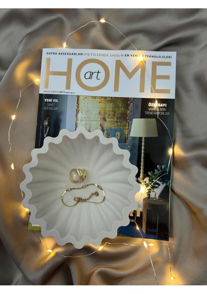 Bej Bohem Dekoratif Sunum ve Takı Organize Kasesi