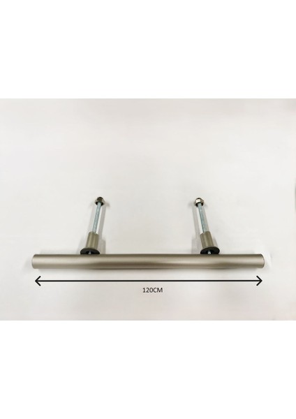 120CM Çelik Çekme Kolu, Saten Renk, Boru Tip, Dayanıklı ve Şık Tasarım