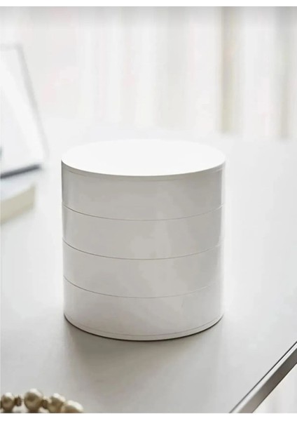 Döner Çok Katlı Takı Saklama Kutusu, 360° Döner Plastik Organizer indirimleri