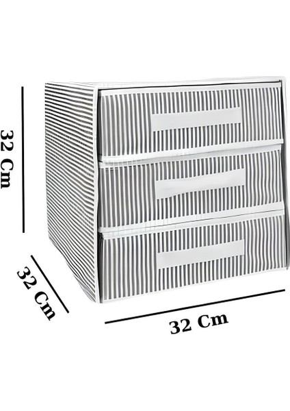 Çok Amaçlı Çok Renkli 3 Katlı Kumaş Organizer