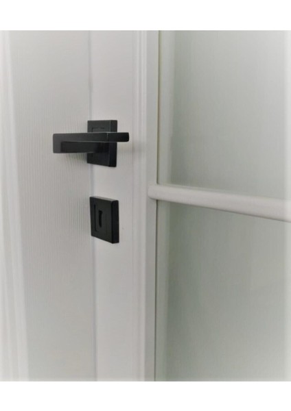 Şık Siyah Kare Kapı Kolu, Modern Tasarım, Banyo ve Wc Için Uygun