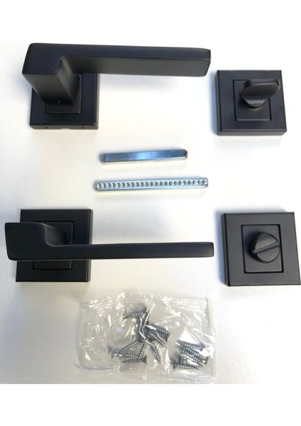 Şık Siyah Kare Kapı Kolu, Modern Tasarım, Banyo ve Wc Için Uygun modelleri