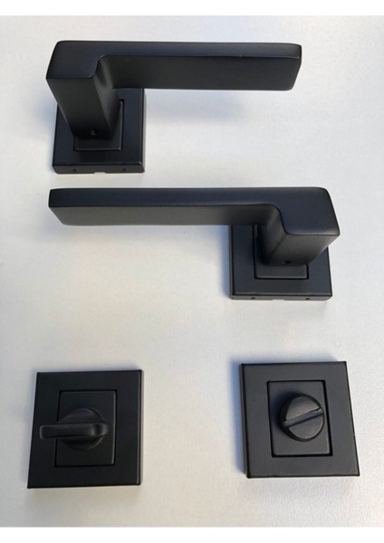 Şık Siyah Kare Kapı Kolu, Modern Tasarım, Banyo ve Wc Için Uygun fırsatları