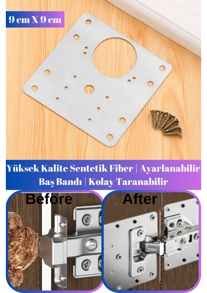 6 Vidalı Paslanmaz Çelik Menteşe Onarım Aparatı, Dayanıklı ve Kullanışlı Ürün