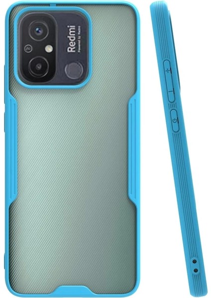 Newface Xiaomi Redmi 12C Kılıf Platin Silikon - Mavi