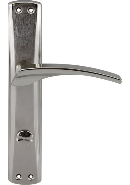 Lavanta Renkli Wc Banyo Kapı Kolu Nikel Inox, Aynalı, Sağa Sola Uygun, Kilitli, 1 Takım modelleri