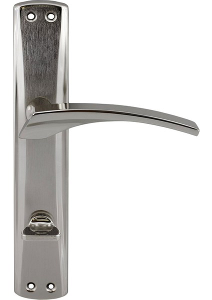Lavanta Renkli Wc Banyo Kapı Kolu Nikel Inox, Aynalı, Sağa Sola Uygun, Kilitli, 1 Takım fırsatları