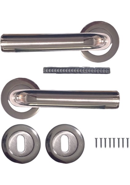 Şık Saten Rozetli Iç Kapı Kolu, Modern ve Zarif Tasarım ile Evinizde Şıklık Sağlar