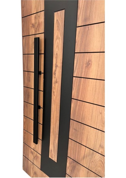 Siyah Dikdörtgen Çelik Kapı Çekme Kolu 110CM fiyatları