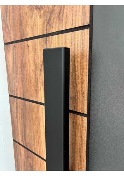 Siyah Dikdörtgen Çelik Kapı Çekme Kolu 110CM fırsatları
