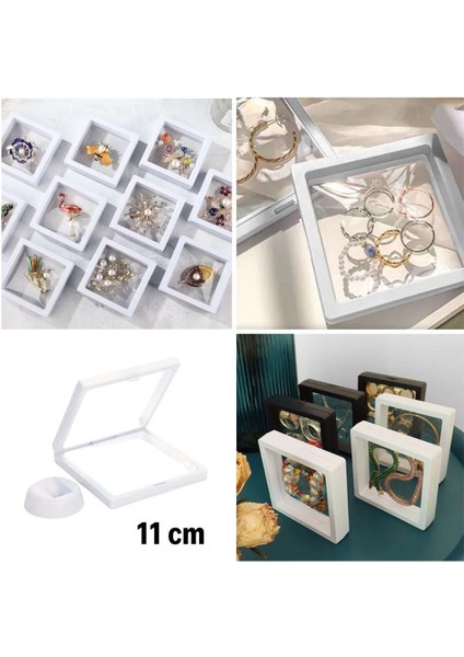 11X11CM Şeffaf 3D Takı ve Hatıra Saklama Kutusu, Çok Renkli, Standlı fırsatları