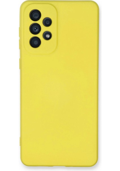 Newface Samsung Galaxy A33 5g Kılıf Nano Içi Kadife Silikon - Sarı