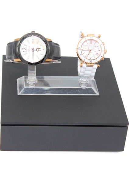 Beyaz 2'li Saat Standı Dama Modeli, Şık ve Kullanışlı Düzenleyici Set modelleri