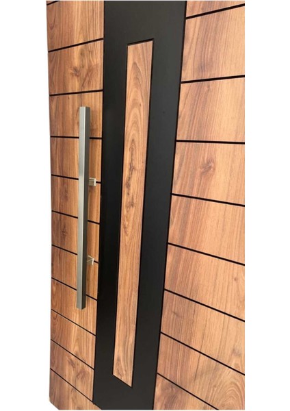 Saten Gümüş Gri Kare Çelik Kapı Çekme ve Tutma Kolu 80CM modelleri