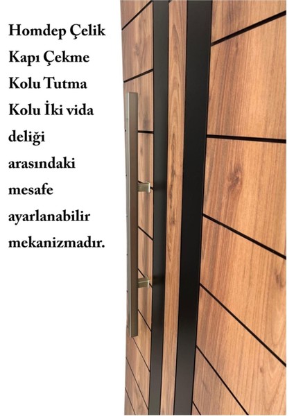 Saten Gümüş Gri Kare Çelik Kapı Çekme ve Tutma Kolu 80CM fırsatları