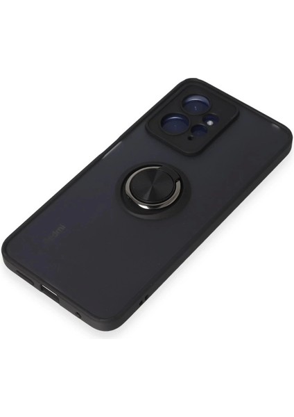 Newface Xiaomi Redmi Note 12 4g Kılıf Montreal Yüzüklü Silikon Kapak - Siyah indirimleri