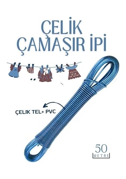 50 mt Çelik Çamaşır Ipi