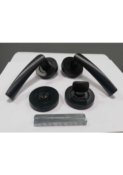 Mat Siyah Kapı Kolu Takımı, Şık ve Dayanıklı Banyo ve Wc Kullanımı Için fiyatları