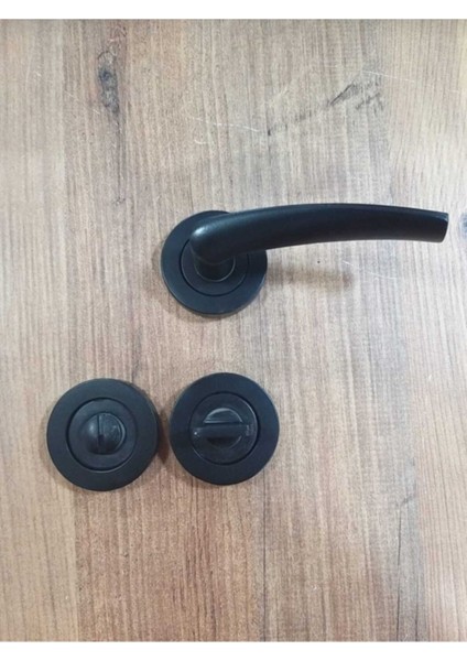 Mat Siyah Kapı Kolu Takımı, Şık ve Dayanıklı Banyo ve Wc Kullanımı Için fırsatları