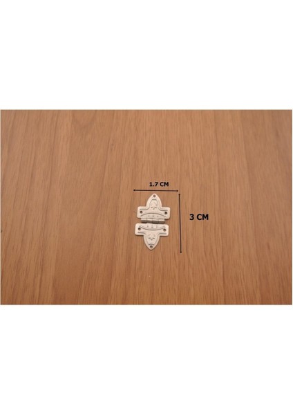 Yonca Saten Menteşe 3 Cm, 10 Adet, Çeyiz Süs Sandıkları Için, Şık ve Dayanıklı