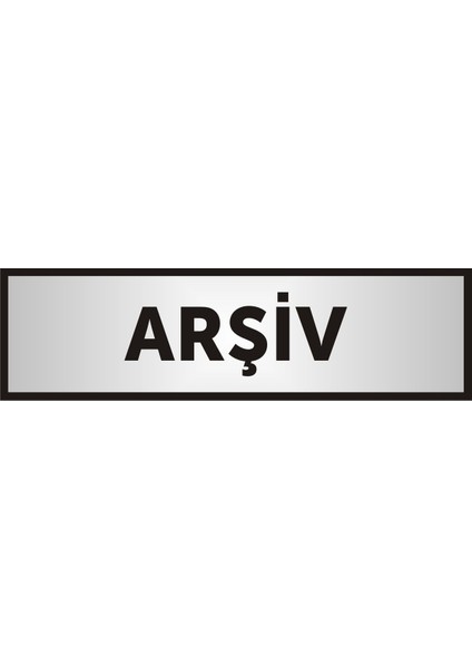 Gümüş Renkli Alüminyum Kapı Yazısı ve Yönlendirme Levhası Seti