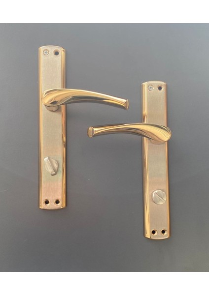 Saten Sarı Kapı Kolu, Banyo ve Wc Için, Lüks ve Şık Tasarım fırsatları