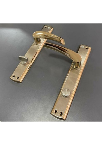 Saten Sarı Kapı Kolu, Banyo ve Wc Için, Lüks ve Şık Tasarım