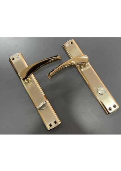 Saten Sarı Kapı Kolu, Banyo ve Wc Için, Lüks ve Şık Tasarım