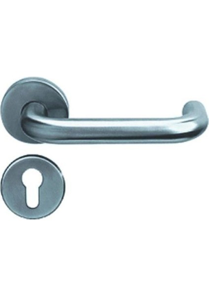 Paslanmaz Inox Rozetli Kapı Kolu, Sağlam ve Şık Tasarım