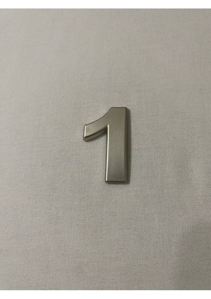 Yapışkanlı Daire Kapı Numarası, Altın Sarısı, 4x5 Cm, Plastik, No:1