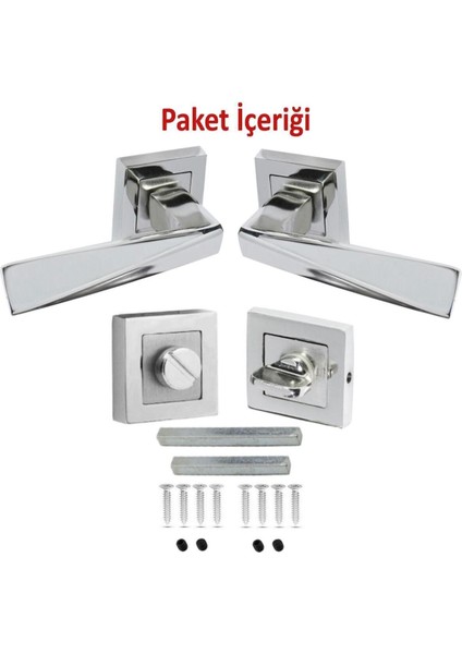 Nikel Saten Kare Kapı Kolu Takımı, Sağ, 2 Yıl Garanti fiyatları