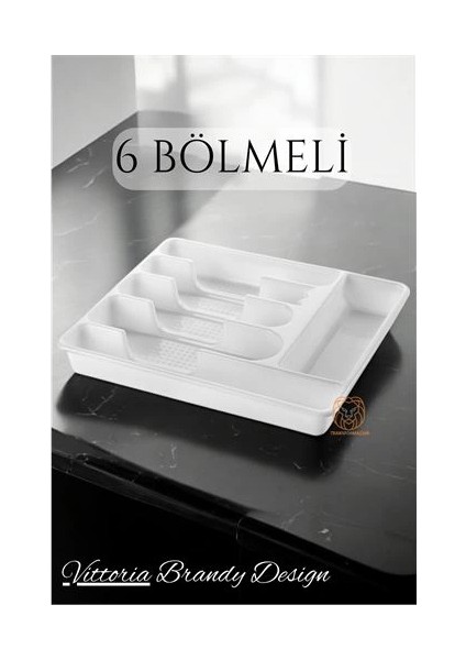 Çekmece Içi Kaşıklık Kepçelik 6 Gözlü Beyaz