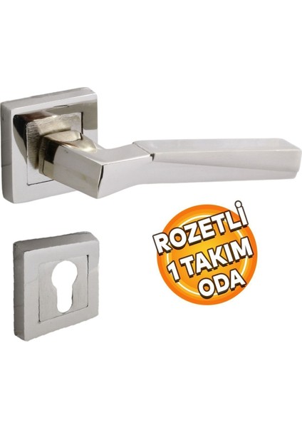 Nobel Meridyen Kare Kapı Kolu, Nikel Saten, Sağ ve Sol Uyumlu, 1 Takım