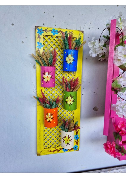 Pembe Ahşap Pencere ve Pano Seti, Balkon ve Bahçe Duvar Dekoru fırsatları