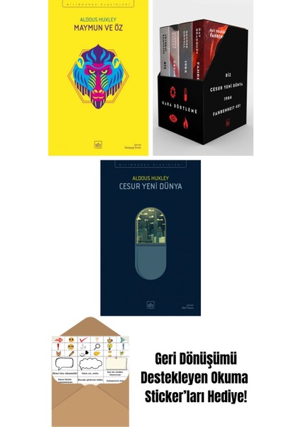 Maymun ve Öz + Kara Dörtleme Kutu Set (4 Kitap) + Cesur Yeni Dünya
