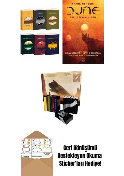 Dune Takım Set + Dune – Grafik Roman 1. Kısım + Dune Serisi Kutu Set (6 Kitap – Ciltli)
