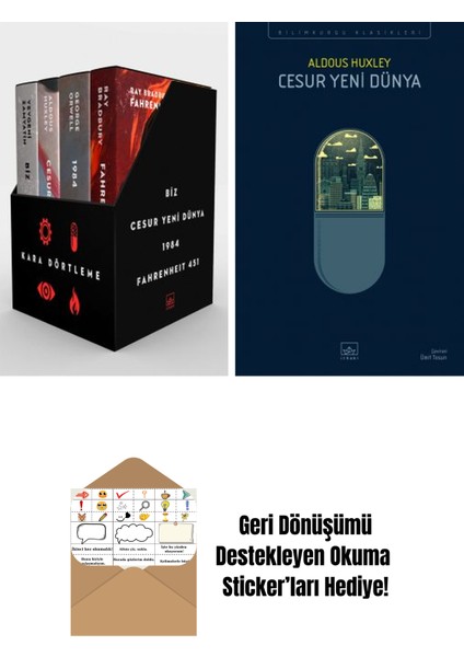 Kara Dörtleme Kutu Set (4 Kitap) + Cesur Yeni Dünya