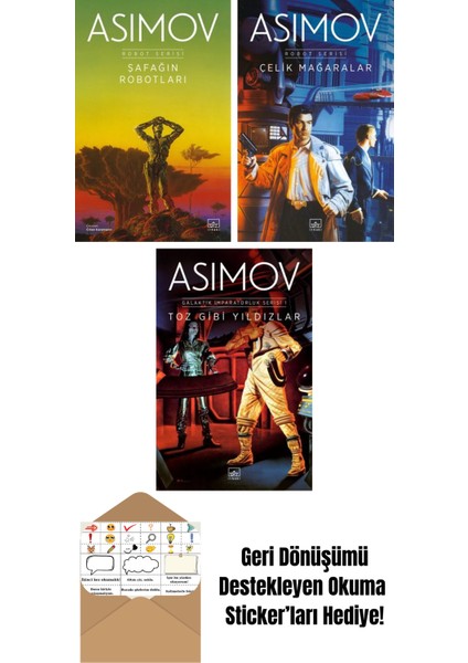 Şafağın Robotları – Robot Serisi 3. Kitap + Çelik Mağaralar – Robot Serisi 1. Kitap + Toz Gibi Yıldızlar – Galaktik Imparatorluk Serisi 1
