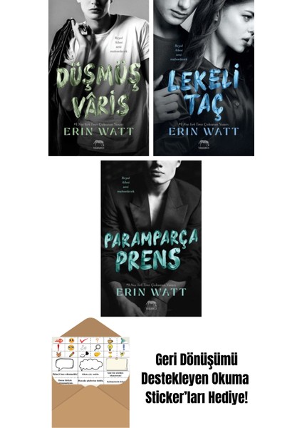 Düşmüş Vâris – Royal Serisi 5. Kitap + Royal Serisi Kutulu Set (3 Kitap) + Kâğıt Prenses – Royal Serisi 1. Kitap