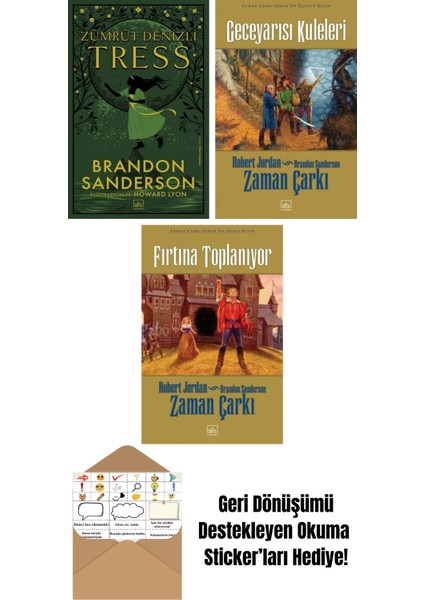 Zümrüt Denizli Tress + Zaman Çarkı Serisi 13: Geceyarısı Kuleleri (Ciltli) + Zaman Çarkı Serisi 12: Fırtına Toplanıyor