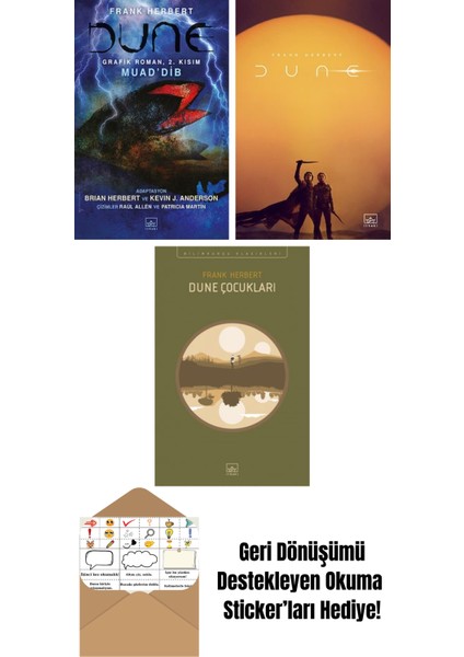 Dune Grafik Roman: 2. Kısım – Muad’dib + Dune (Film Kapağı) + Dune Çocukları