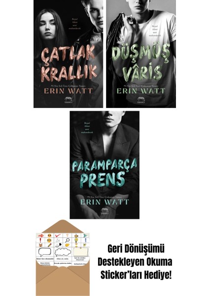 Çatlak Krallık – Royal Serisi 6. Kitap + Lekeli Taç – Royal Serisi 4. Kitap + Paramparça Prens – Royal Serisi 2. Kitap