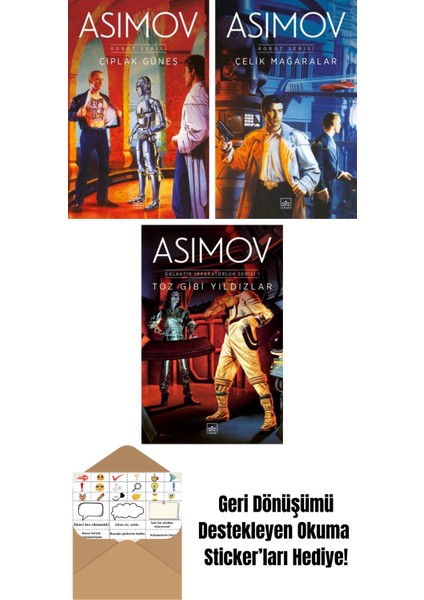 Çıplak Güneş – Robot Serisi 2. Kitap + Çelik Mağaralar – Robot Serisi 1. Kitap + Toz Gibi Yıldızlar – Galaktik Imparatorluk Serisi 1