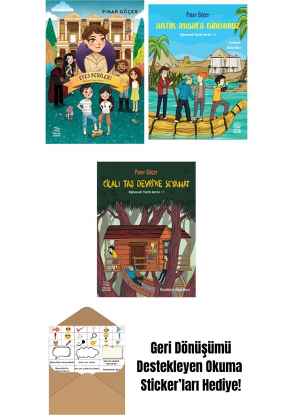Efes Perileri – Efsanevi Yerler Serisi 3 + Antik Mısır’a Gidiyoruz – Eğlenceli Tarih Serisi 2 + Cilalı Taş Devri’ne Seyahat – Eğlenceli Tarih Serisi 1